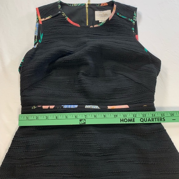 Kate Spade New York Womens Black Cotton Blend Blossom Trim Tweed Dress Size 6 - Picture 6 of 10